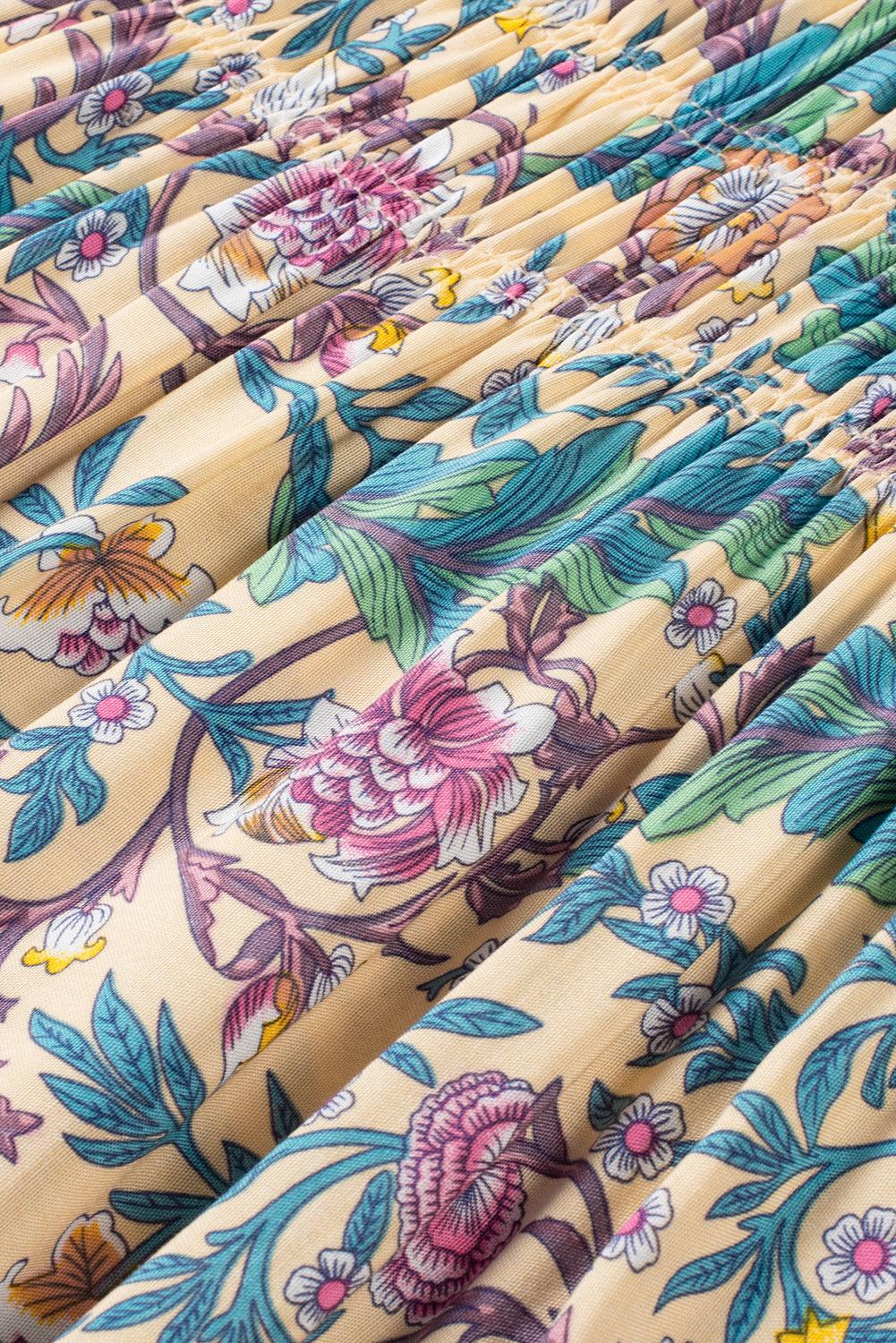Boho Lange Rok met Bloemen en Paisley Print - Skirts & Petticoat - Jurkjes.co