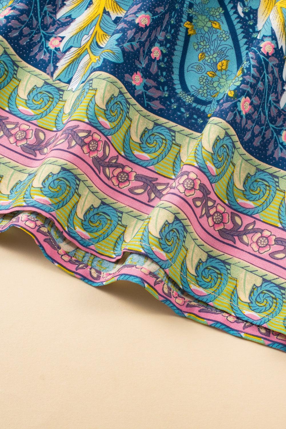 Boho Lange Rok met Bloemen en Paisley Print - Skirts & Petticoat - Jurkjes.co