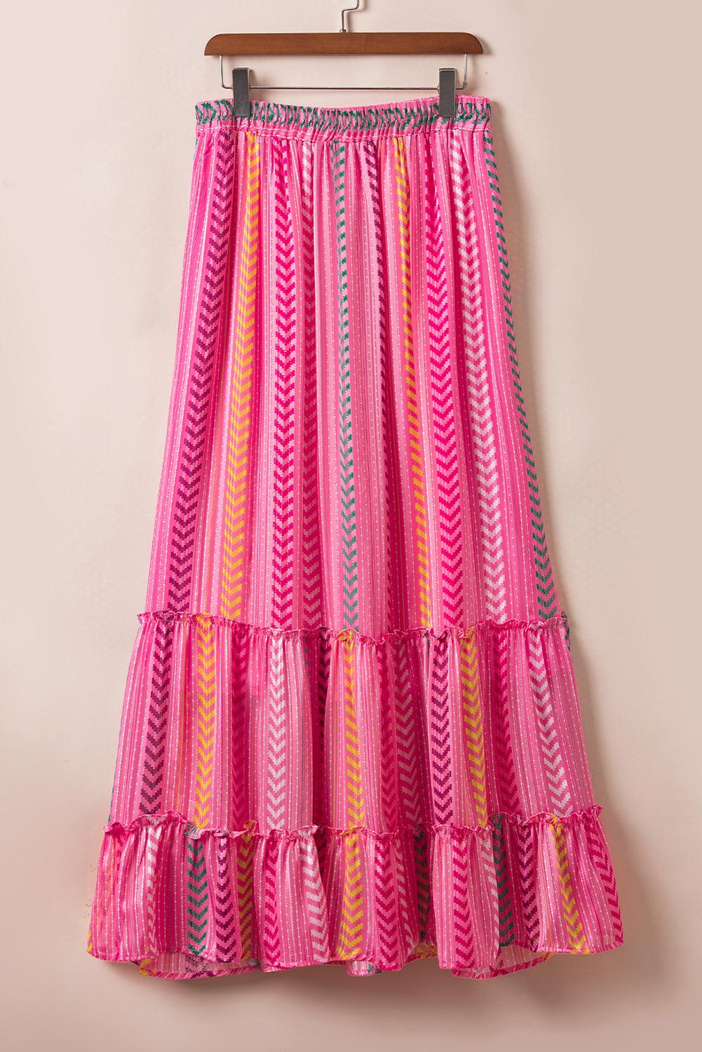 Boho Maxi Rok met Kwastjes en Ruches - Skirts & Petticoat - Jurkjes.co