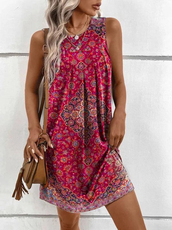 Boho Mini Jurk met Paisley Print - Mini Dresses - Jurkjes.co