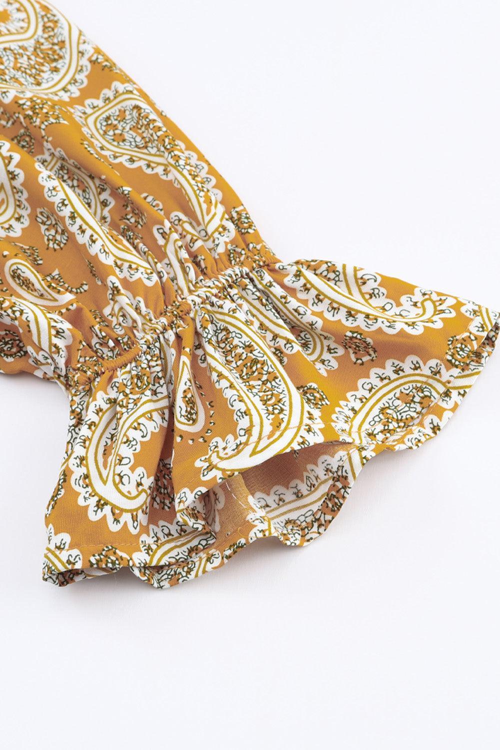 Boho Paisley Jurk met Lange Mouwen - Floral Dresses - Jurkjes.co