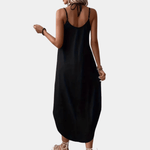 Cami-jurk met V-hals en Zijsplit - Dresses - Jurkjes.co