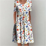 Casual Jurk met Bloemenprint - Dresses - Jurkjes.co