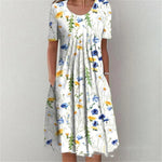 Casual Jurk met Bloemenprint - Dresses - Jurkjes.co