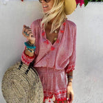 Casual Jurk met Geometrisch Patroon - Dresses - Jurkjes.co