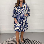 Casual Jurk met Geometrisch Patroon - Dresses - Jurkjes.co