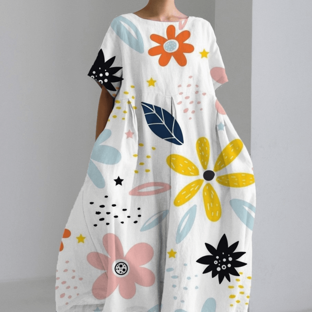 Casual Jurk met Geometrisch Patroon - Women Summer Dress - Jurkjes.co