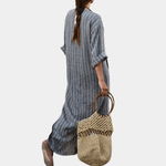 Casual Jurk met Gestreept Patroon - Women Summer Dress - Jurkjes.co