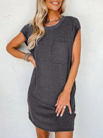 Casual Jurk met Ribgebreide Textuur - Mini Dresses - Jurkjes.co