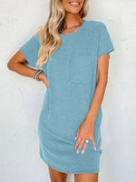 Casual Jurk met Ribgebreide Textuur - Mini Dresses - Jurkjes.co