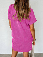 Casual Jurk met Ribgebreide Textuur - Mini Dresses - Jurkjes.co