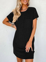 Casual Jurk met Ribgebreide Textuur - Mini Dresses - Jurkjes.co