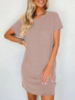 Casual Jurk met Ribgebreide Textuur - Mini Dresses - Jurkjes.co