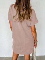 Casual Jurk met Ribgebreide Textuur - Mini Dresses - Jurkjes.co