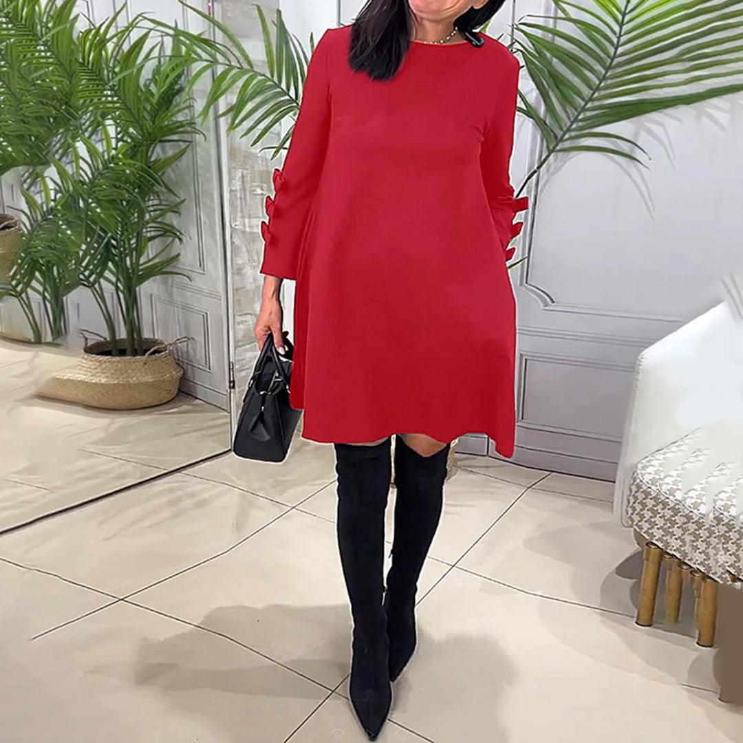 Casual Jurk met Strikdetails - Dresses - Jurkjes.co