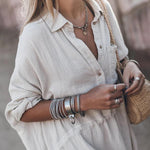 Casual Jurk met V-hals en Veters - Women Summer Dress - Jurkjes.co