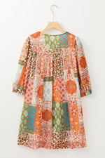 Chiffon Jurk met Paisley Patchwork - Mini Dresses - Jurkjes.co