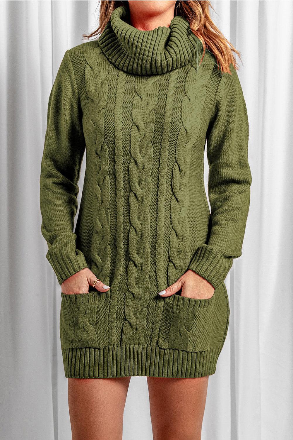 Coltrui Kabelgebreide JurkTrui - Sweater Dresses - Jurkjes.co