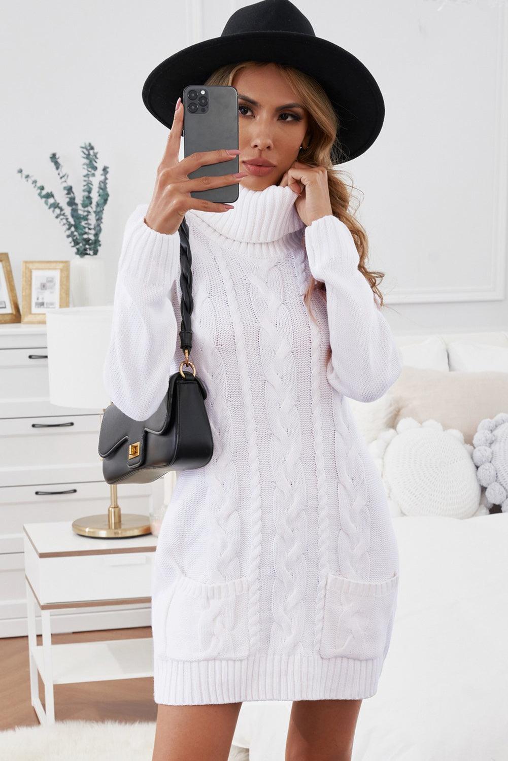 Coltrui Kabelgebreide JurkTrui - Sweater Dresses - Jurkjes.co