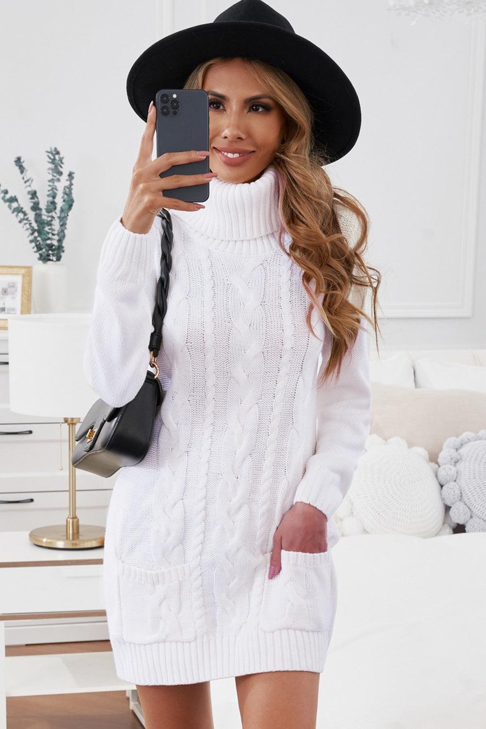 Coltrui Kabelgebreide JurkTrui - Sweater Dresses - Jurkjes.co