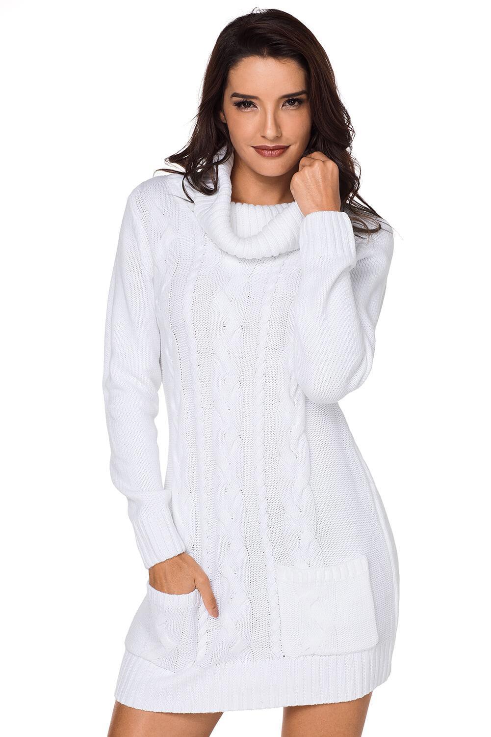 Coltrui Kabelgebreide JurkTrui - Sweater Dresses - Jurkjes.co