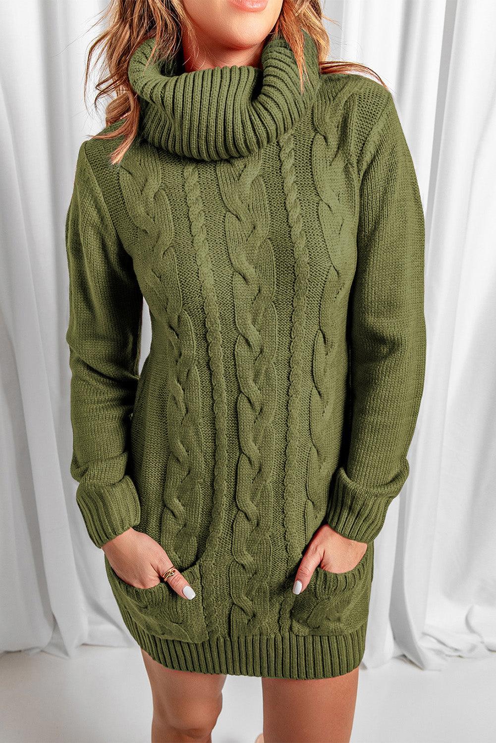 Coltrui Kabelgebreide JurkTrui - Sweater Dresses - Jurkjes.co