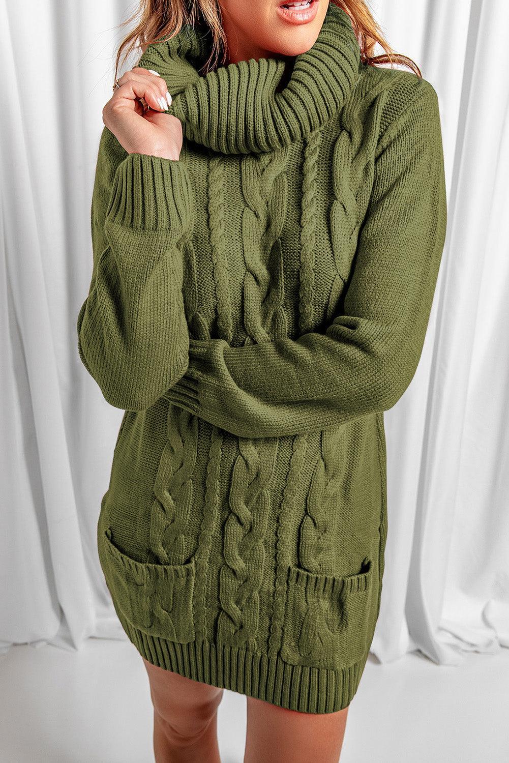 Coltrui Kabelgebreide JurkTrui - Sweater Dresses - Jurkjes.co