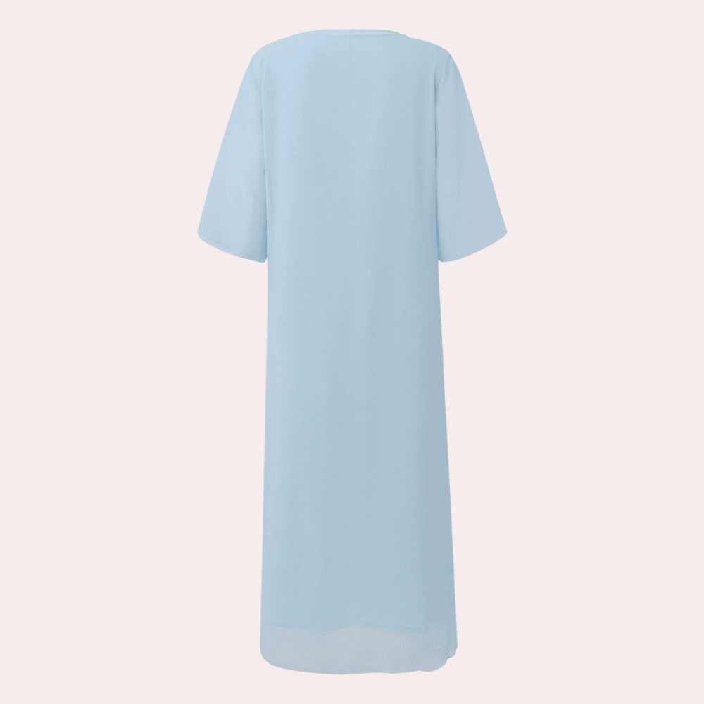 Damesjurk met Bloemenkant en Elegante Stijl - CB - Dresses - Jurkjes.co