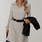 Damesjurk met Geometrisch Patroon - CB- Dresses - Jurkjes.co