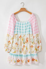 Damesjurk met Patchwork en Bloemen - Floral Dresses - Jurkjes.co