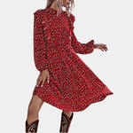 Damesjurk met Ruches en Print - Women Summer Dress - Jurkjes.co