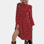 Damesjurk met Ruches en Print - Women Summer Dress - Jurkjes.co