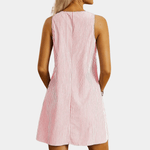 Damesjurk met Streeppatroon en Zakken - CB - Dresses - Jurkjes.co