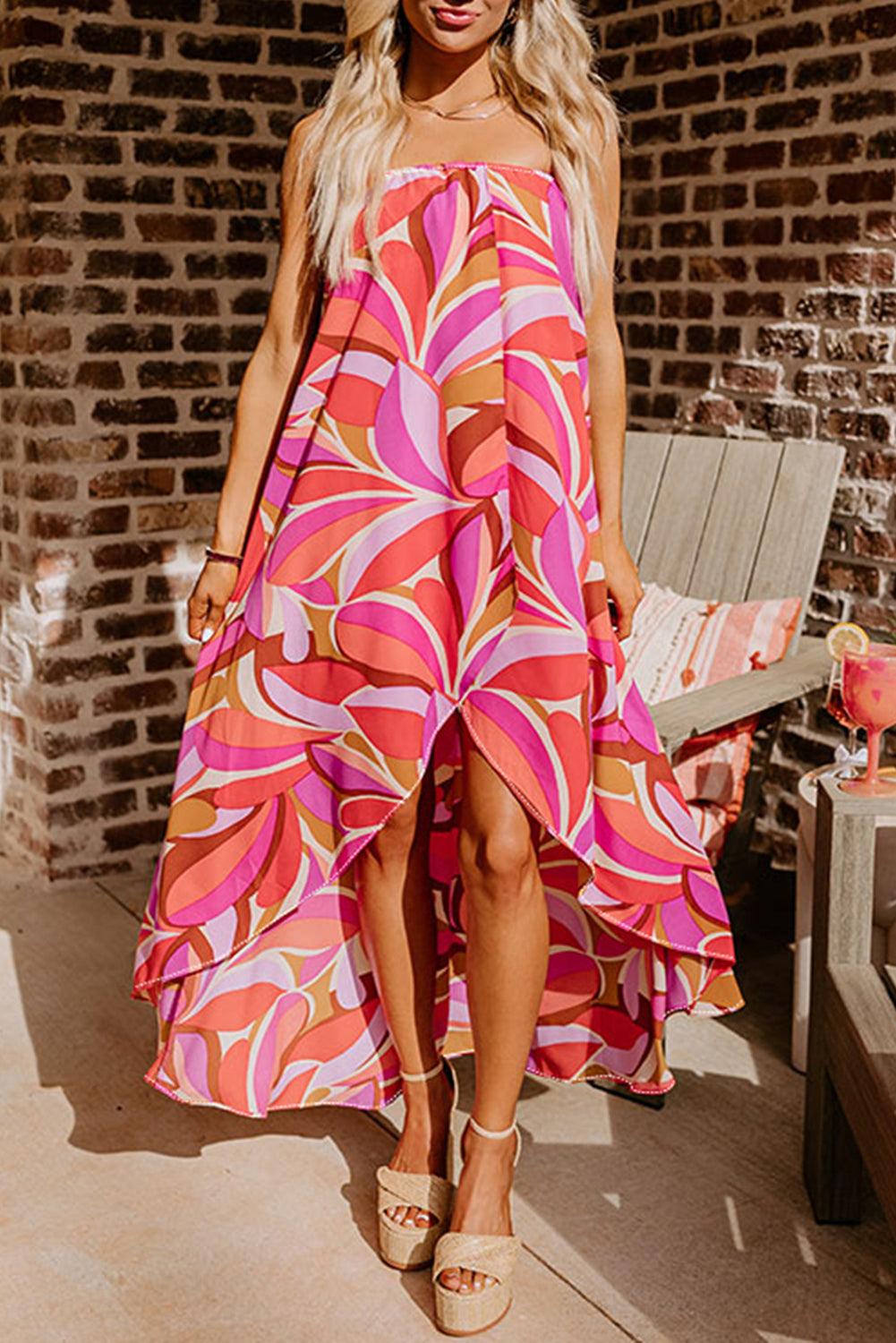 Dan Jurk met Bloemenpatroon - Midi Dresses - Jurkjes.co
