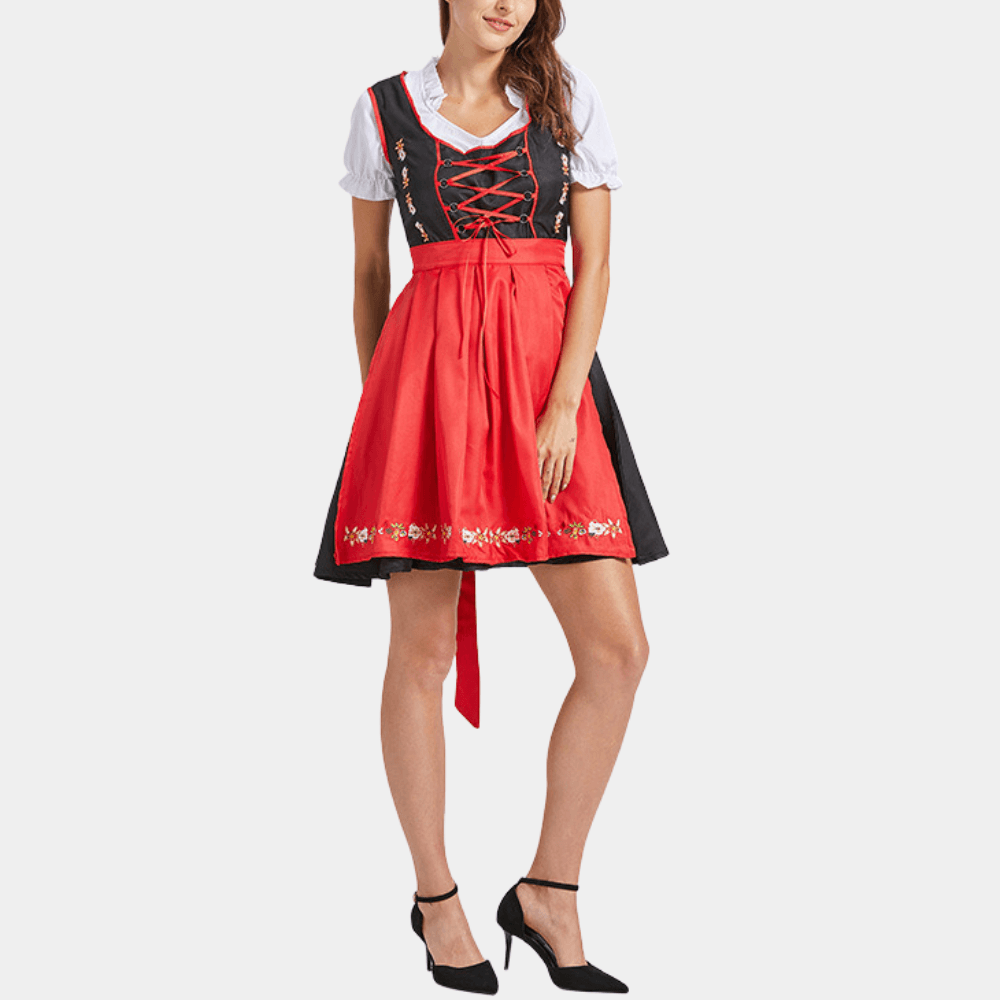 Dirndl-jurk met Bloemenborduursel - Women Summer Dress - Jurkjes.co