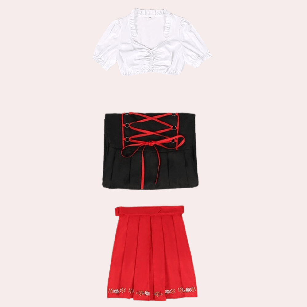 Dirndl-jurk met Bloemenborduursel - Women Summer Dress - Jurkjes.co