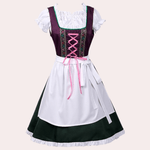 Dirndl Jurk met Borduurwerk en Veters - CB - Dresses - Jurkjes.co