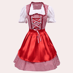 Dirndl Jurk met Geruit Patroon - CB - Dresses - Jurkjes.co