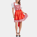 Dirndl Jurk met Geruit Patroon - CB - Dresses - Jurkjes.co