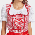 Dirndl Jurk met Geruit Patroon - CB - Dresses - Jurkjes.co