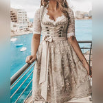 Dirndl Jurk met Kant en Strik - Women Summer Dress - Jurkjes.co