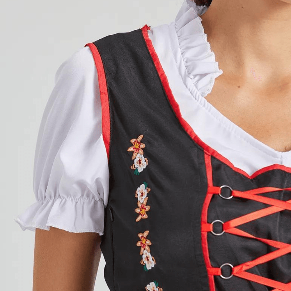 Dirndl met Bloemenborduursel - CB - Dresses - Jurkjes.co