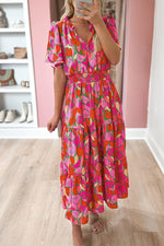 Elegante Bloemenprint Maxi Jurk met Smock Taille - Maxi Dresses - Jurkjes.co