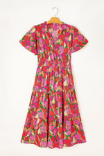 Elegante Bloemenprint Maxi Jurk met Smock Taille - Maxi Dresses - Jurkjes.co