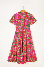 Elegante Bloemenprint Maxi Jurk met Smock Taille - Maxi Dresses - Jurkjes.co