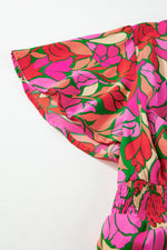 Elegante Bloemenprint Maxi Jurk met Smock Taille - Maxi Dresses - Jurkjes.co