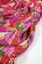 Elegante Bloemenprint Maxi Jurk met Smock Taille - Maxi Dresses - Jurkjes.co