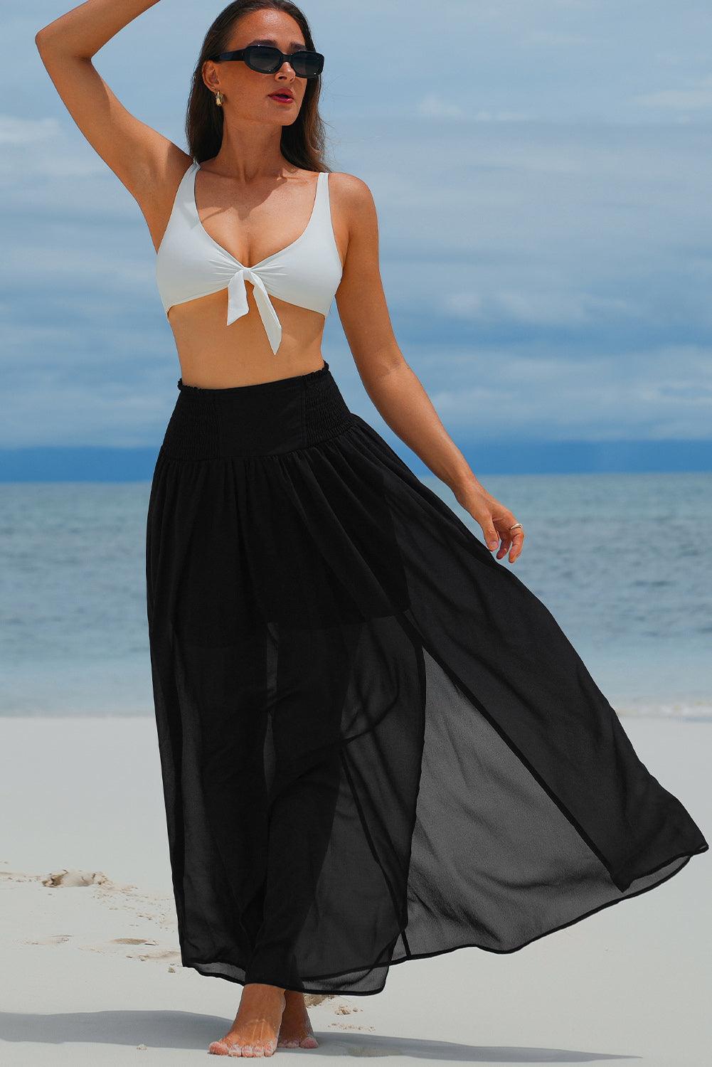 Elegante Hoge Taille Chiffon Strandrok - Skirts & Petticoat - Jurkjes.co