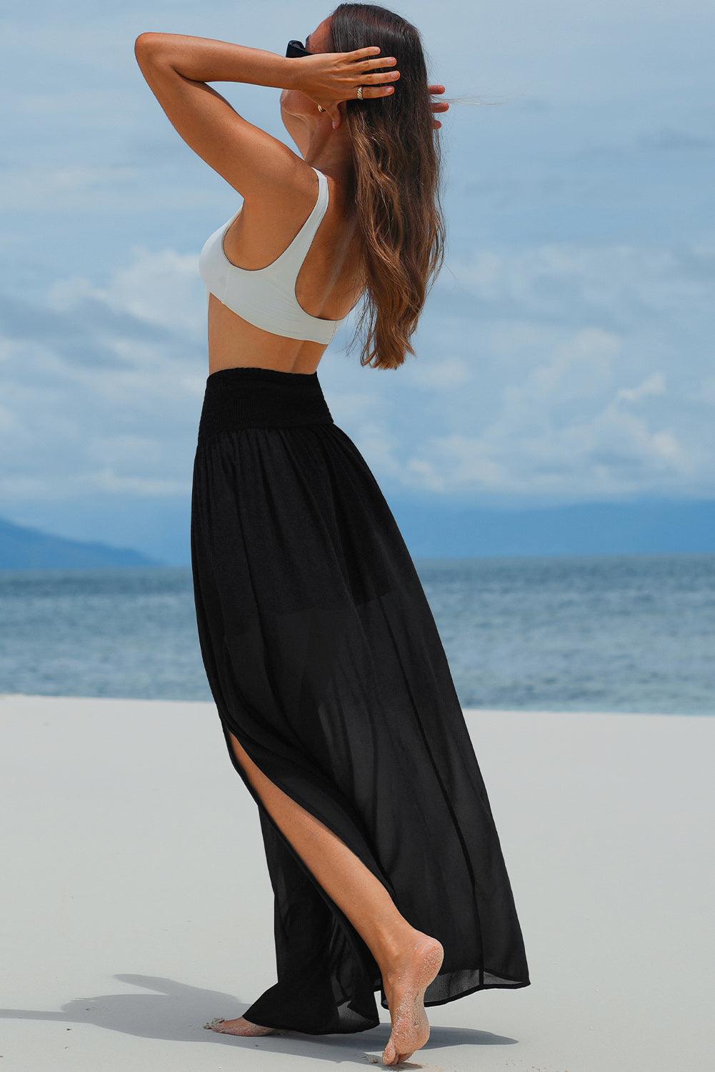 Elegante Hoge Taille Chiffon Strandrok - Skirts & Petticoat - Jurkjes.co