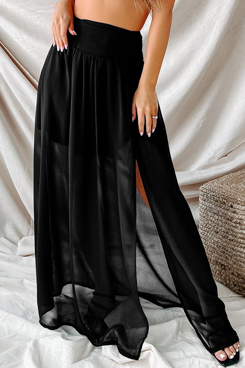 Elegante Hoge Taille Chiffon Strandrok - Skirts & Petticoat - Jurkjes.co